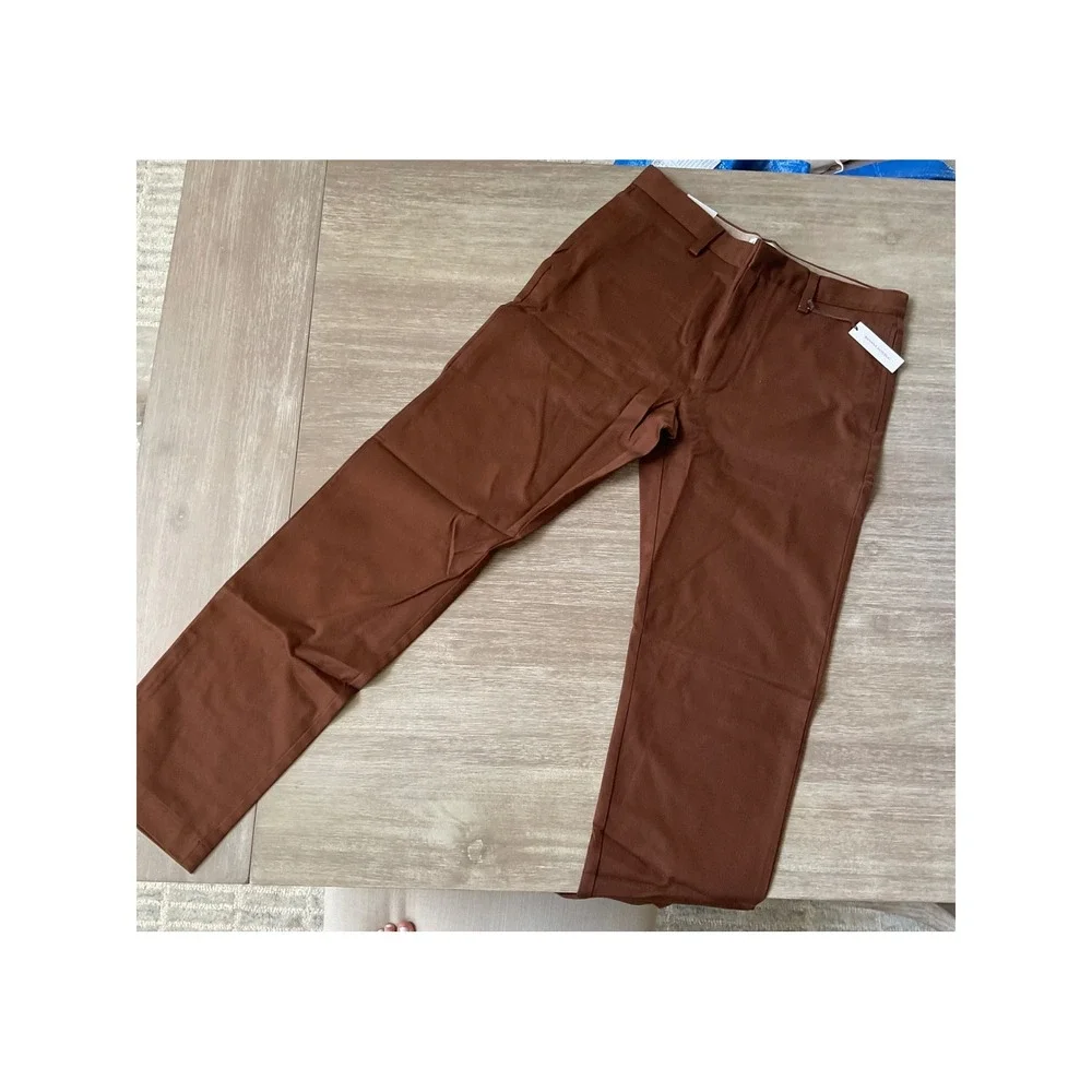 Banana Republic Straight Chinos Burnt Sienna Size 33x34 New With Tags